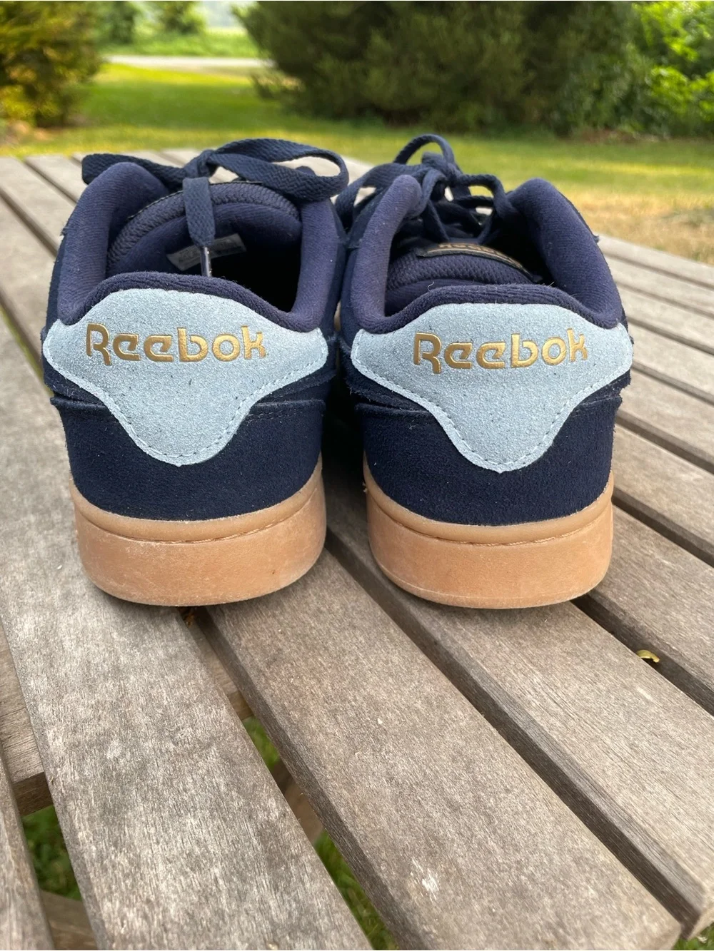 Reebok Women’s Navy Suede Forte Lounger with Gum Sole